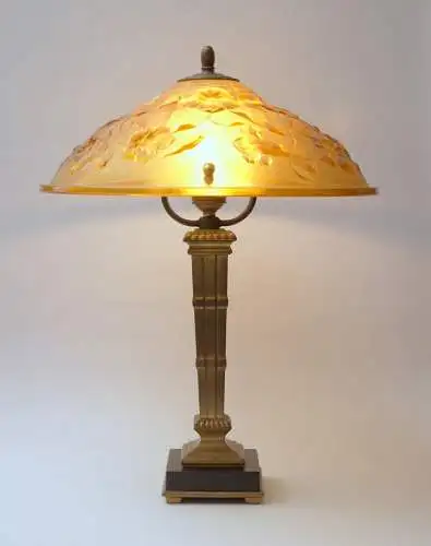 Art Deco Design Lampe Tischlampe Messing Leuchte "FLOWER RUSH" Hollywood