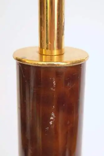 Art Deco Tischleuchte "COGNAC LEATHER" Unikat Tischlampe Einzelstück