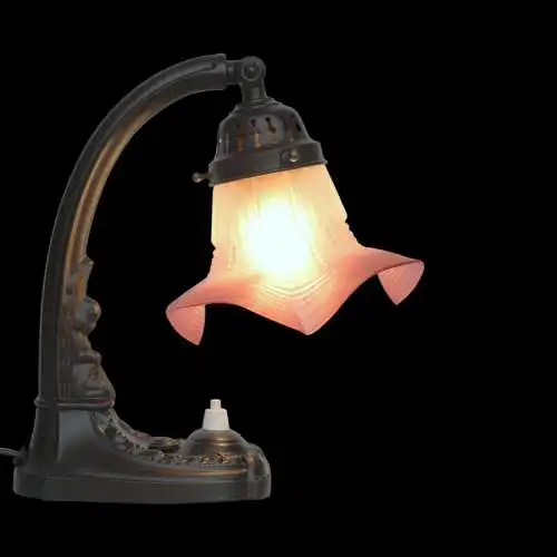 Romantische original Jugendstil Tischlampe "LITTE MAIDEN" Shabby Chic Klavier