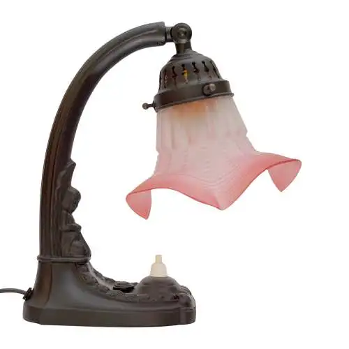 Romantische original Jugendstil Tischlampe "LITTE MAIDEN" Shabby Chic Klavier