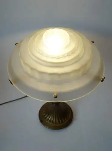 Art Deco Lampe Messinglampe Tischleuchte Skyscraper 1920 original