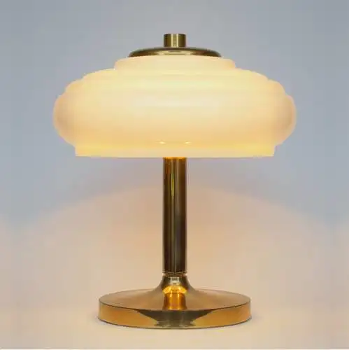 Orig. Mid-Century Modern Art Déco Design Lampe de table en laiton 60s sixties