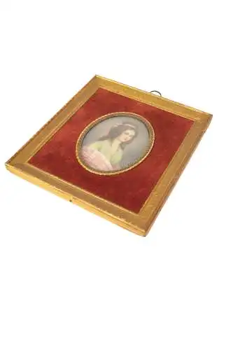 Heinrich Friedrich Führer peinture miniature importante 1811 peinture à la loupe