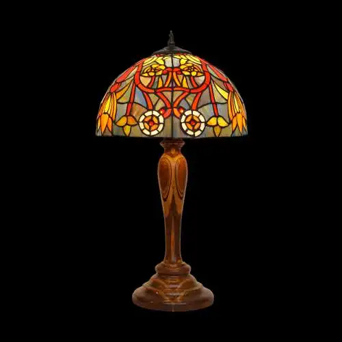 Design Art Déco Tiffany Tischleuchte Tischlampe "CORDOBA" Einzelstück