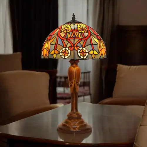 Design Art Déco Tiffany Lampe de table Lumières de bureau "CORDOBA" pièce unique