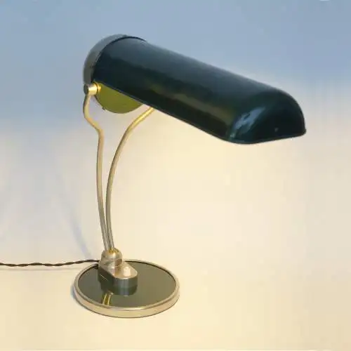 Große Bauhaus Arbeitsleuchte Industrial Schreibtischleuchte 1920er Tischlampe