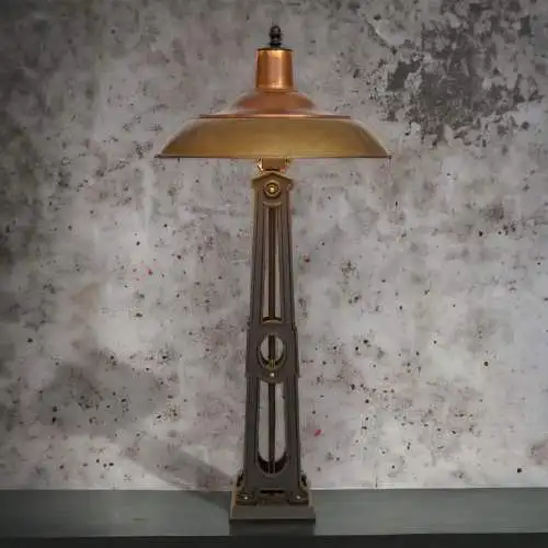 Art Deco Einzelstück für Sammler Tischleuchte "ZODIAC" Unikat Schreibtisch Lampe