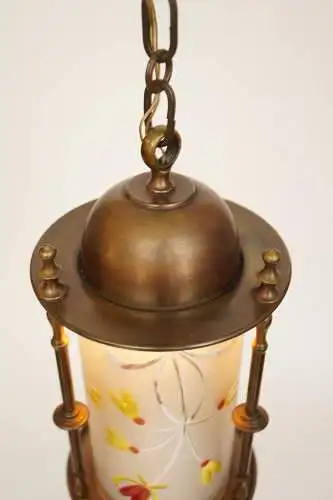 Art Nouveau Jugendstil Hängeleuchte "PARIS APRICOT" Deckenlampe Messinglampe