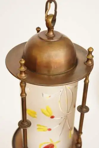 Art Nouveau Jugendstil Hängeleuchte "PARIS APRICOT" Deckenlampe Messinglampe