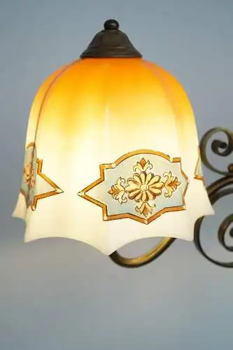 Lampe en laiton 1910 LED en écriture originale Art Nouveau