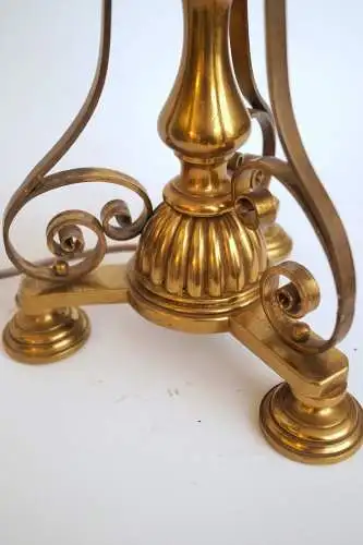 Lampe en laiton 1910 LED en écriture originale Art Nouveau