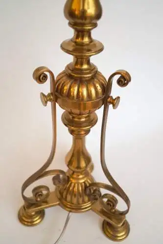 Lampe en laiton 1910 LED en écriture originale Art Nouveau