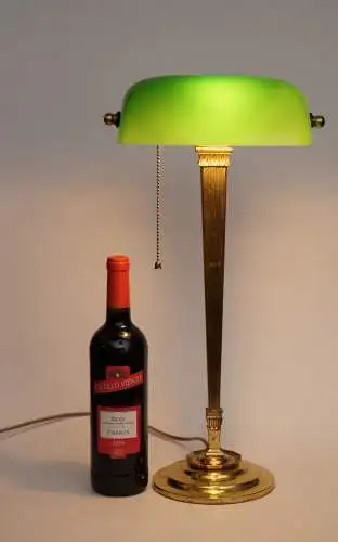 Art Deco Messinglampe "BERLINER" Bankerleuchte Unikat Schreibtisch Einzelstück