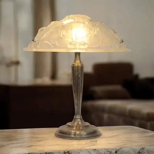 Traumhafte Art Deco Tischleuchte "CHLOE" Unikat Schreibtischlampe