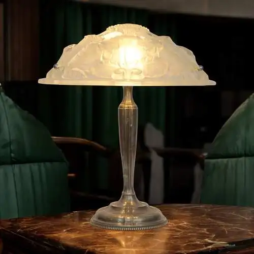 Traumhafte Art Deco Tischleuchte "CHLOE" Unikat Schreibtischlampe