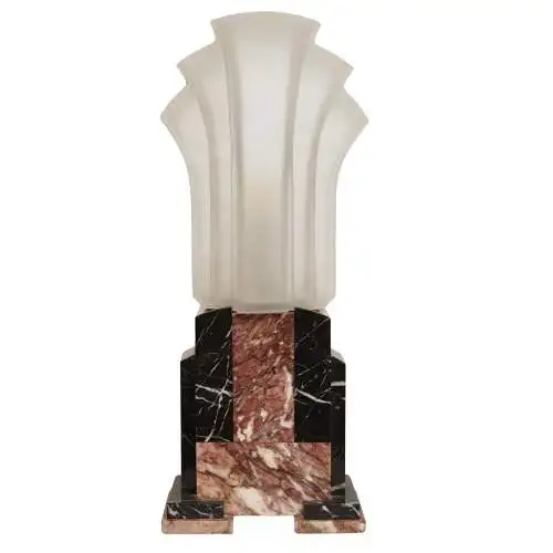 Einzigartige Arts & Crafts Art Déco Tischleuchte "MARBLE CORPUS" Schreibtisch