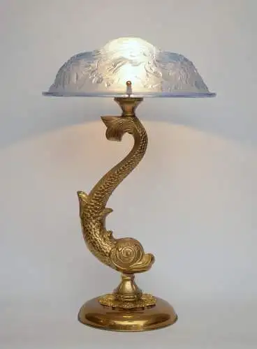 Art Deco Tischleuchte "KOI GARDEN" Unikat Tischlampe Lampe Einzelstück