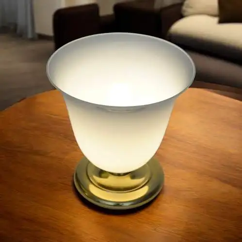 Traumhafte Art Deco Tischleuchte "DEEP CONE"  Vasenleuchte Messinglampe