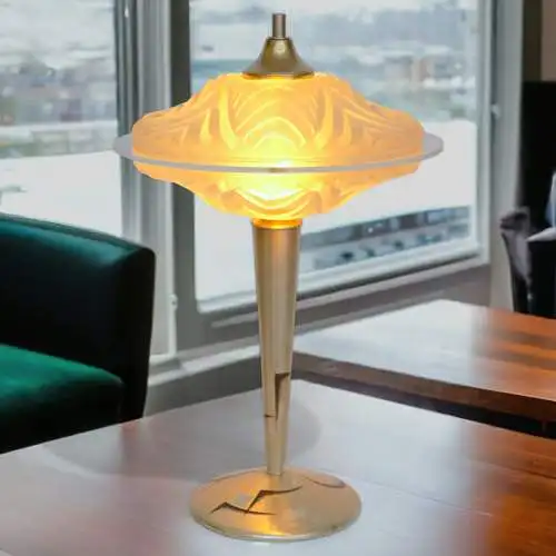 Art Deco Schreibtischlampe "N.C.Y. CLIPPER" Unikat Ikora Tischlampe Sammler