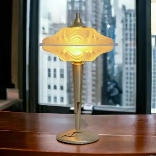 Art Déco Lampe de bureau "N.C.Y. CLIPPER" Lumières de table Unikat Ikora Collectionneurs