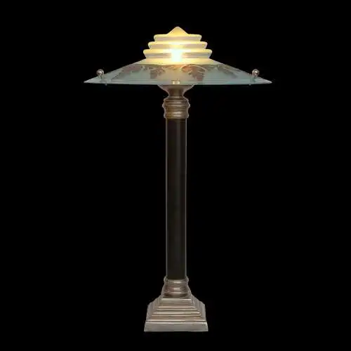 Art Deco Schreibtischleuchte "THE QUEEN" Messinglampe Berlin Tischlampe Unikat