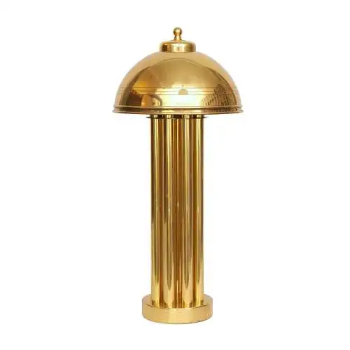 Elegante Art Deco Tischleuchte "GOLDEN PALACE" Säulenlampe Messinglampe Unikat