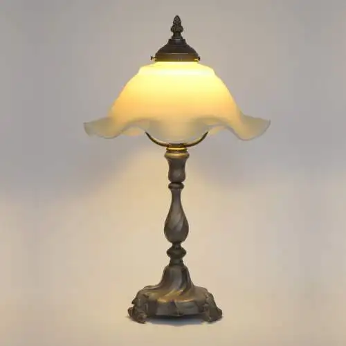 Schöne Jugendstil Tischleuchte "TINY" Zinn Unikat Lampe Tischlampe romantisch