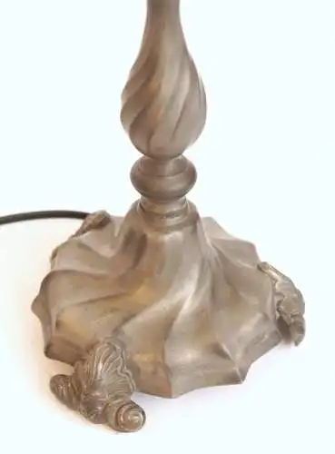 Schöne Jugendstil Tischleuchte "TINY" Zinn Unikat Lampe Tischlampe romantisch