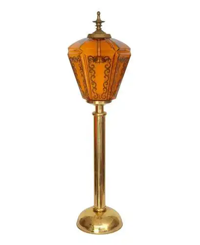 Jugendstil Bodenleuchte "HOUSE OF LORDS" Unikat Messinglampe Berlin 107cm Lampe