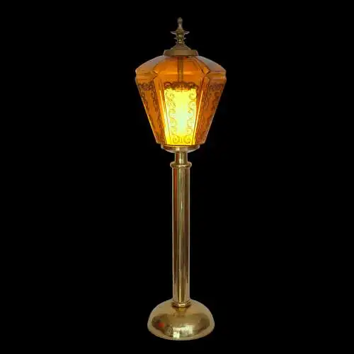 Jugendstil Bodenleuchte "HOUSE OF LORDS" Unikat Messinglampe Berlin 107cm Lampe