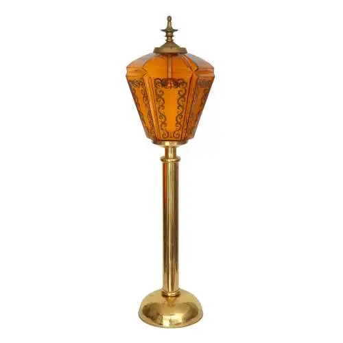 Jugendstil Bodenleuchte "HOUSE OF LORDS" Unikat Messinglampe Berlin 107cm Lampe