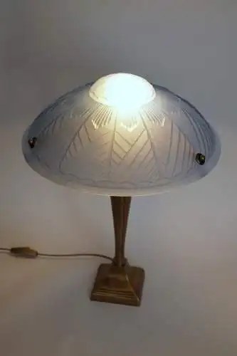 Art Deco Lampe Tischleuchte "BIG BLUEY" Tischlampe Einzelstück Unikat