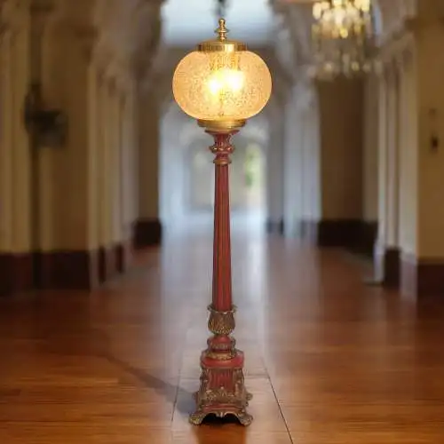 Absolut einzigartige Art Nouveau Barock Stehleuchte "CARMINE CROWN" Stehlampe