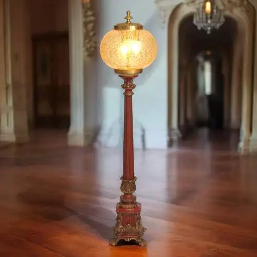 Absolut einzigartige Art Nouveau Barock Stehleuchte "CARMINE CROWN" Stehlampe