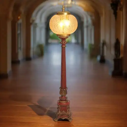 Absolut einzigartige Art Nouveau Barock Stehleuchte "CARMINE CROWN" Stehlampe