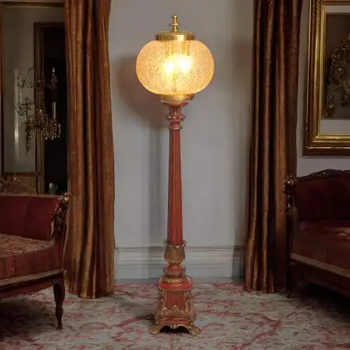 Absolut einzigartige Art Nouveau Barock Stehleuchte "CARMINE CROWN" Stehlampe