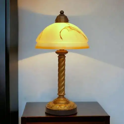 Seltene original Art Déco Schreibtischleuchte "PHILLY" Messinglampe 1930