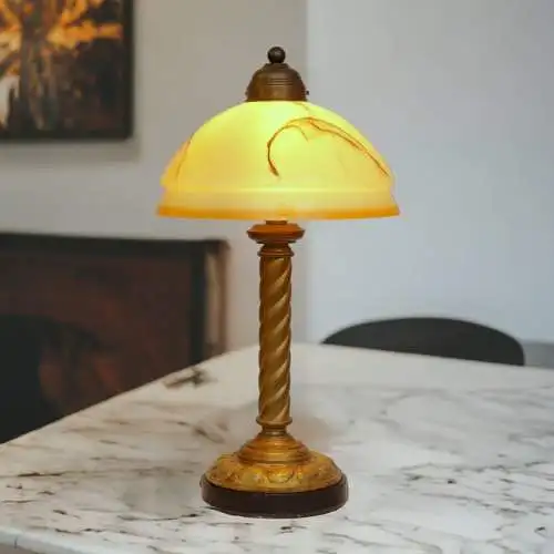 Seltene original Art Déco Schreibtischleuchte "PHILLY" Messinglampe 1930