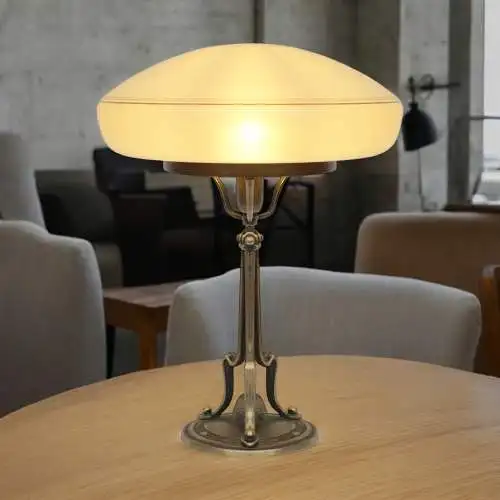 Unikat Art Déco Bauhaus Messinglampe "RODENKIRCHEN" Einzelstück Tischlampe