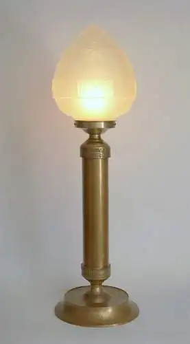 Art Deco Lampe Tischleuchte "ELTHAM PALACE" Messinglampe Unikat Leuchte