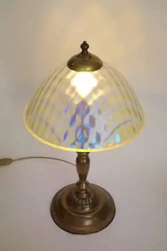 Art Déco Lampe Messinglampe "IRIS" Tischleuchte Berlin Einzelstück Unikat