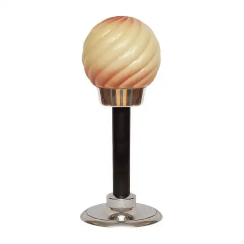 Art Deco Design Tischleuchte "SWIRLING SPHERE" Unikat Mid-Century Tischlampe