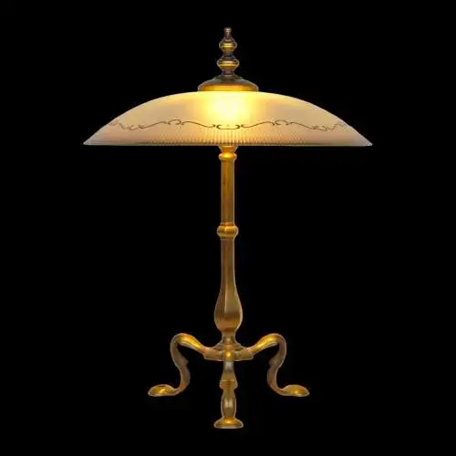 Einzigartige Jugendstil Messinglampe "BERLIN" Tischlampe Unikat