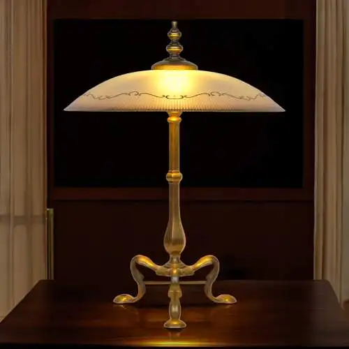 Einzigartige Jugendstil Messinglampe "BERLIN" Tischlampe Unikat