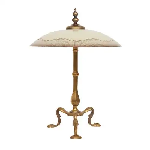 Einzigartige Jugendstil Messinglampe "BERLIN" Tischlampe Unikat