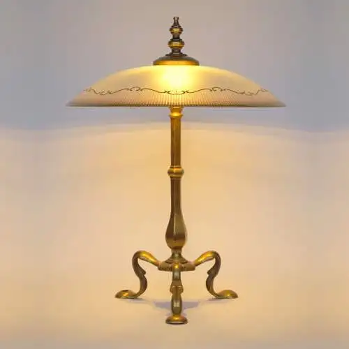 Einzigartige Jugendstil Messinglampe "BERLIN" Tischlampe Unikat