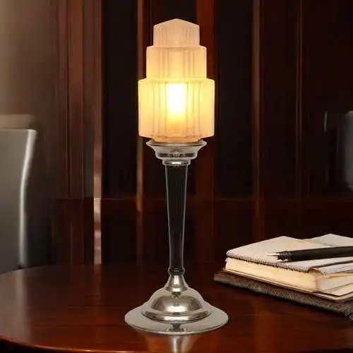 Lampe de table "ROSENTHAL" élégante Skyscraper Art Déco Lumières en laiton