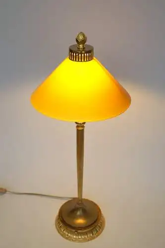 Elegante Jugendstil Art Déco Messingleuchte "KREUZBERG" Tischlampe Bankerlampe