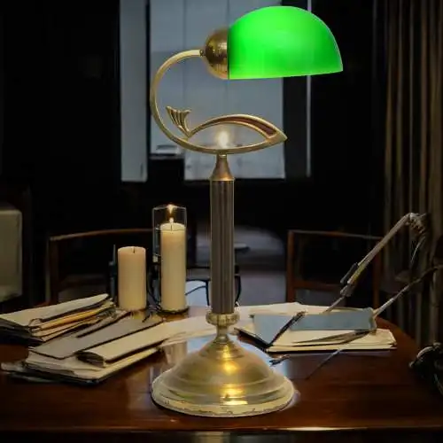 Magnifique Art Déco Unikat Lampe de bureau "VINGST" LED simple