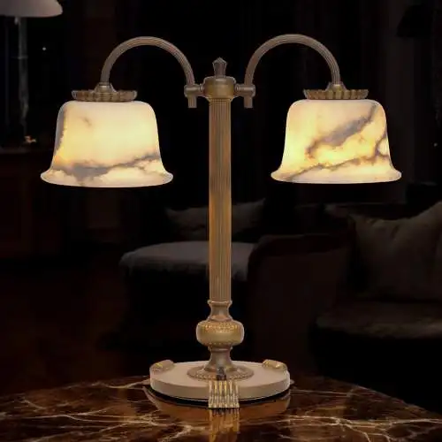 Elegante original Art Déco Kontorleuchte "HARVARD"  1920er Tischlampe